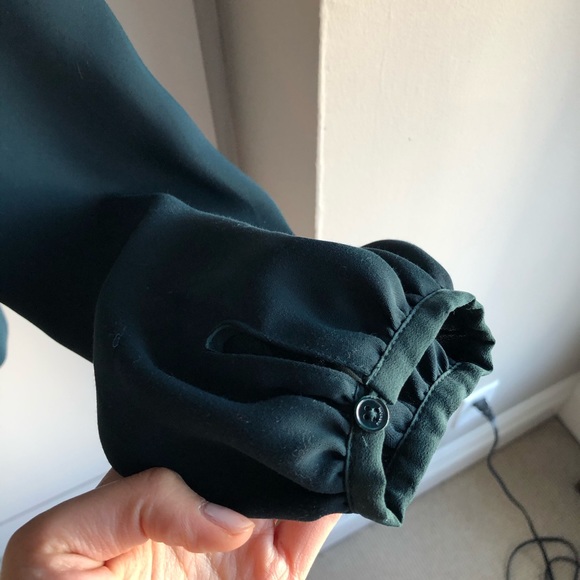 ARITZIA BABATON Granados Blouse - Forest Green - Picture 9 of 9